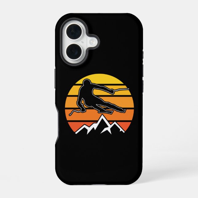 Retro Skiing Iphone Case (Back)