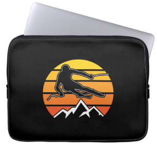 Retro Skiing Laptop Sleeve