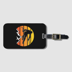 Retro Skiing Luggage Tag