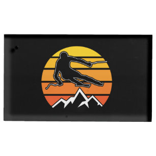 Retro Skiing Place Card Holder