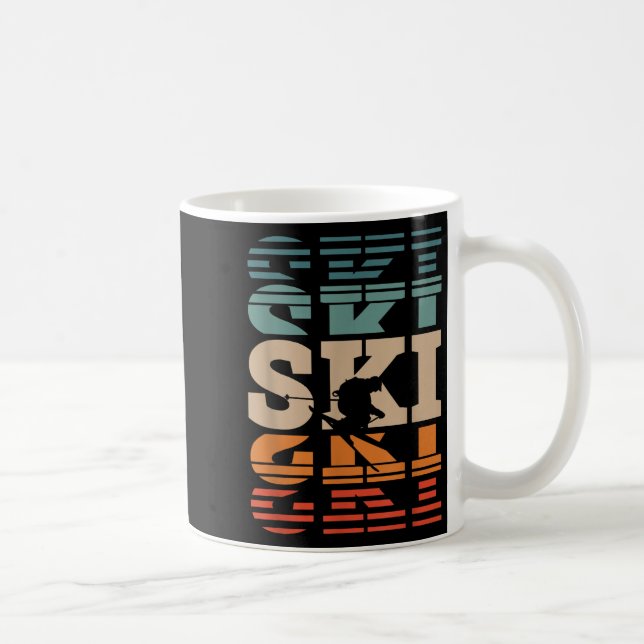 Retro Skiing Ski _1  Coffee Mug (Right)