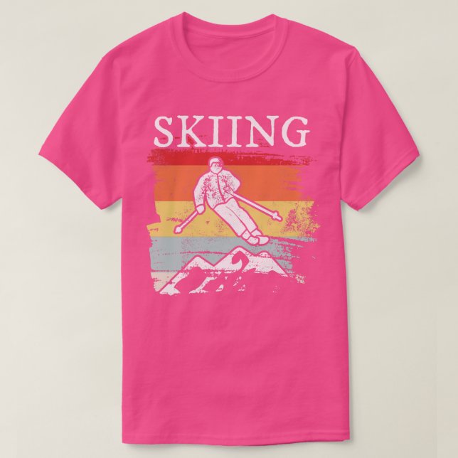 Retro Skiing T-Shirt (Design Front)
