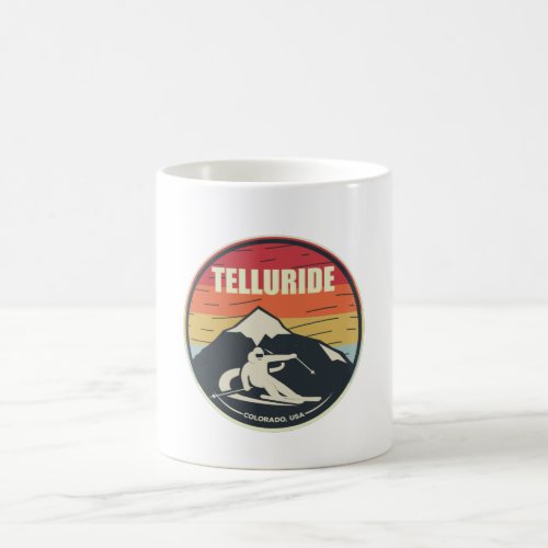 Retro Skiing Telluride Colorado USA Coffee Mug