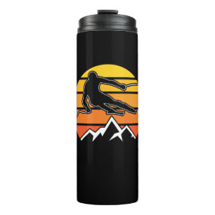Retro Skiing Thermal Tumbler