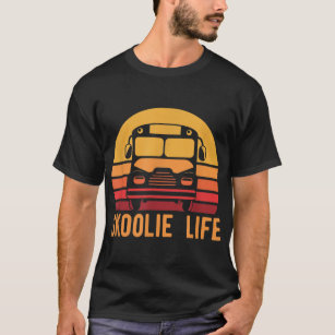 Retro Skoolie Life Converted School Bus Home Lifes T-Shirt