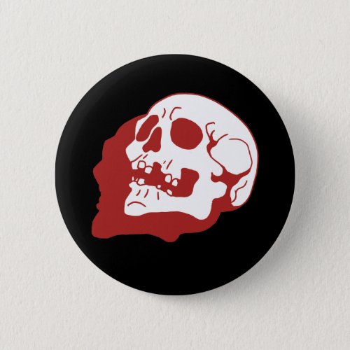 Retro Skull Bone Art Button