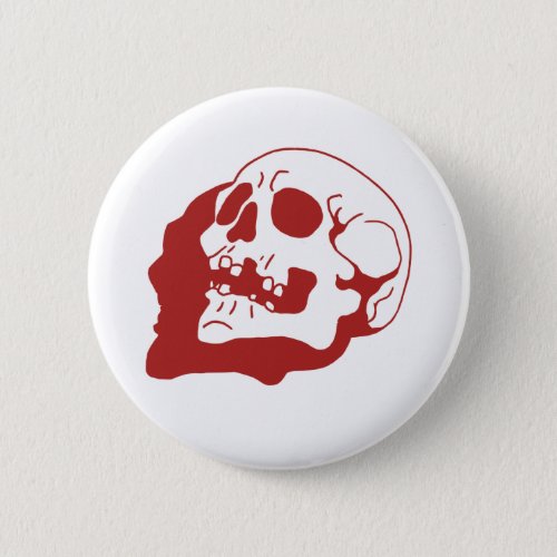 Retro Skull Bone Art Button