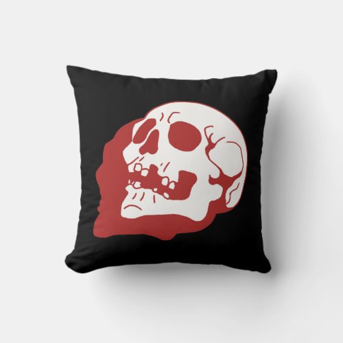 Retro Skull Bone Art Throw Pillow