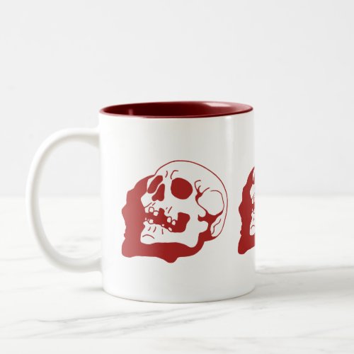 Retro Skull Bone Art Two_Tone Coffee Mug