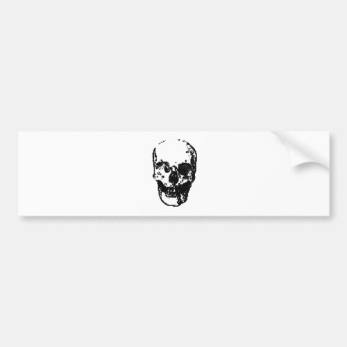 Retro Skull Bumper Sticker