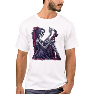 Retro Skull Gothic Girls Spooky T-Shirt