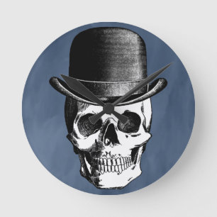 Retro Skull Head Round Clock