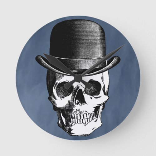 Retro Skull Head Round Clock