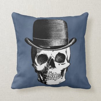 Retro Skull Head Throw Pillow by Funky_Skull at Zazzle