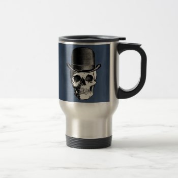 Retro Skull Head Travel Mug by Funky_Skull at Zazzle
