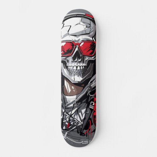 Retro Skull Skateboard
