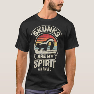 Retro Skunks Are My Spirit Animal Skunk T-Shirt