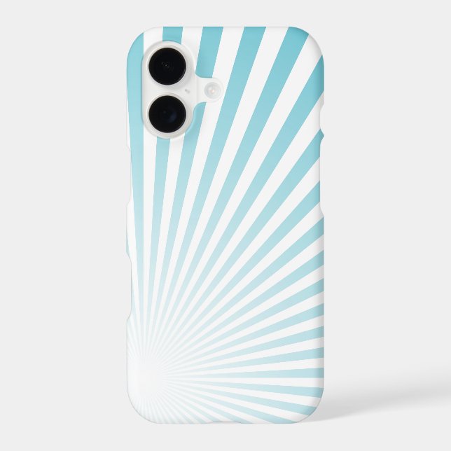 Retro Sky blue Sun Rays Background Iphone Case (Back)