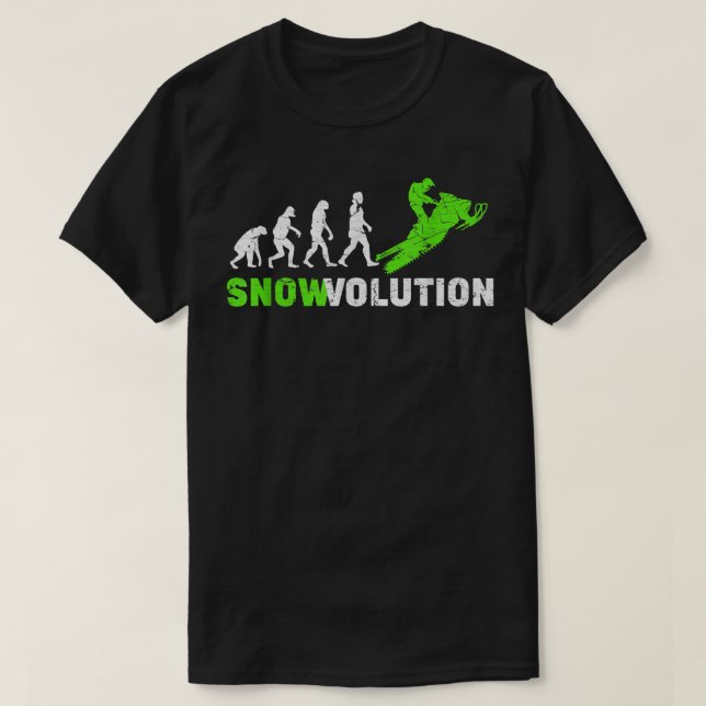 Retro Sledge Snowmobile Evolution Etrem Winter Spo T-Shirt (Design Front)