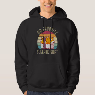 Retro Sleeping Sushi Pet Dog Lazy Animal Late Slee Hoodie