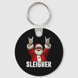 Retro Sleighing Math Problems Santa Math Teacher C Keychain