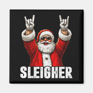 Retro Sleighing Math Problems Santa Math Teacher C Magnet