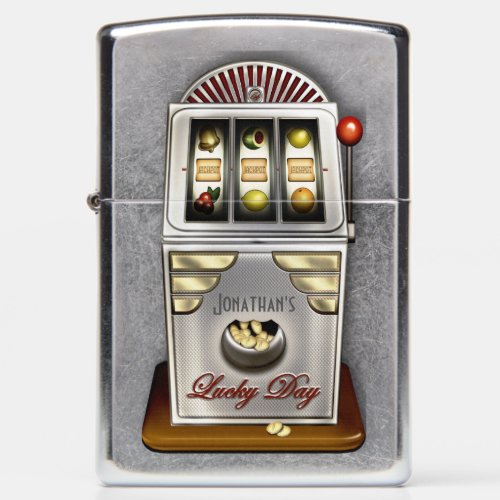 Retro Slot Machine Lucky Jackpot Zippo Lighter