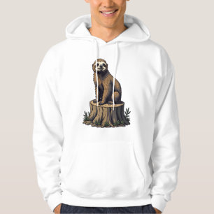 Retro Sloth Engraving Wildlife Shirt (3)