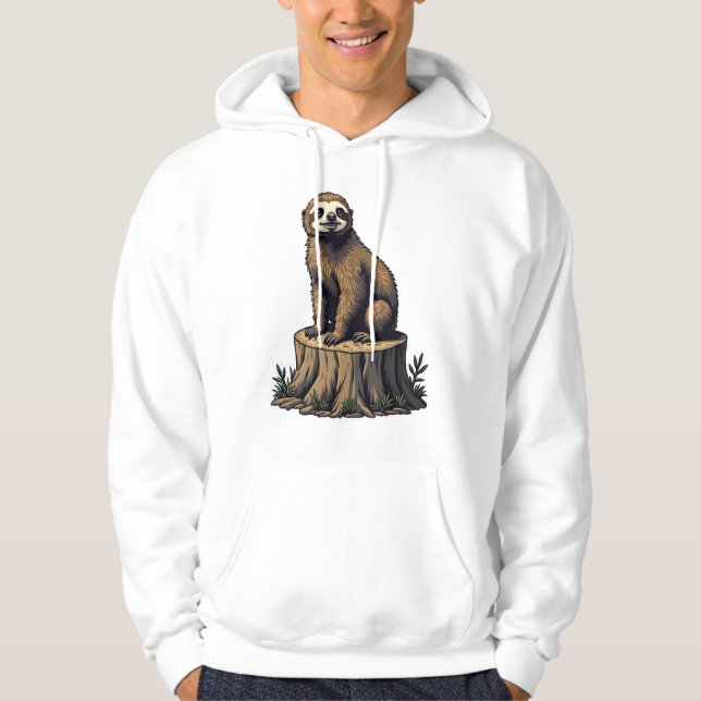 Retro Sloth Engraving Wildlife Shirt (3) (Front)