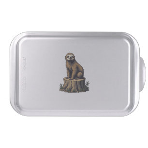 Retro Sloth Engraving Wildlife Shirt (3) Cake Pan