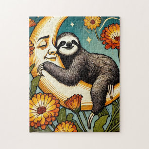 Retro Sloth                                        Jigsaw Puzzle