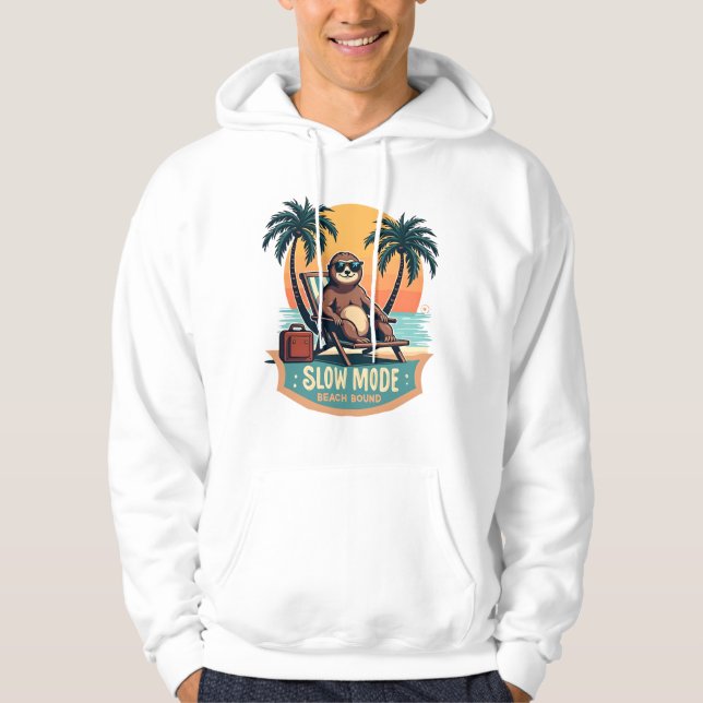 Retro Sloth Vacation Shirt Funny Tropical Relax De (Front)