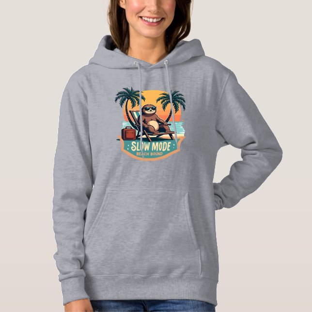 Retro Sloth Vacation Shirt Funny Tropical Relax De (Front)