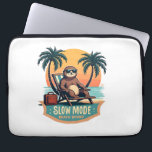 Retro Sloth Vacation Shirt Funny Tropical Relax De Laptop Sleeve<br><div class="desc">Retro Sloth Vacation Shirt Funny Tropical Relax Design 2</div>