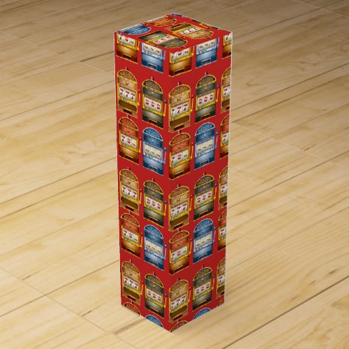 Retro Slots Pattern Wine Box