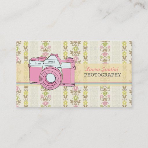 Customizable Retro SLR Camera Photography Business Cards