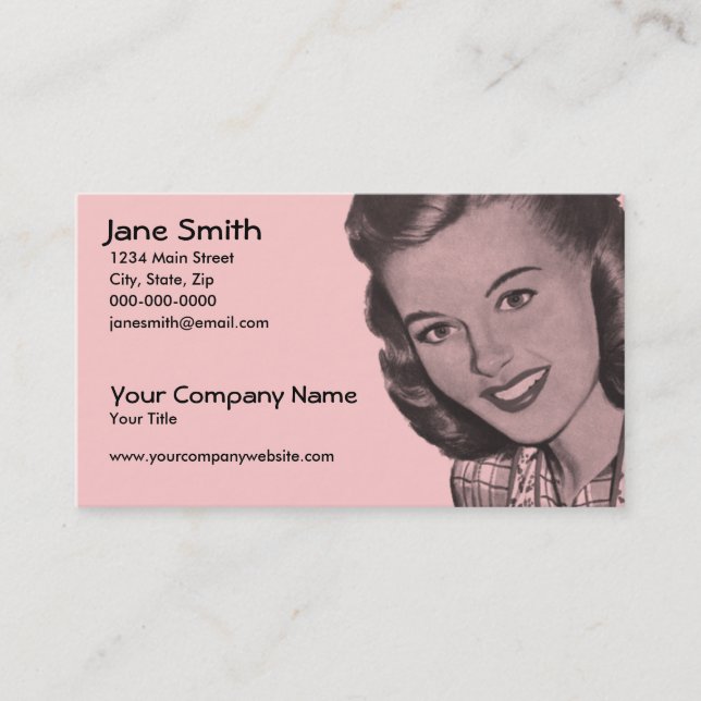 Retro Smile Business Card (Front)