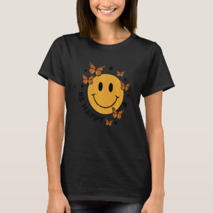 Retro Smile Face Be Happy Face Trendy T-Shirt