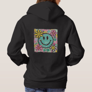 Retro Smiley Face Flower Hoodie