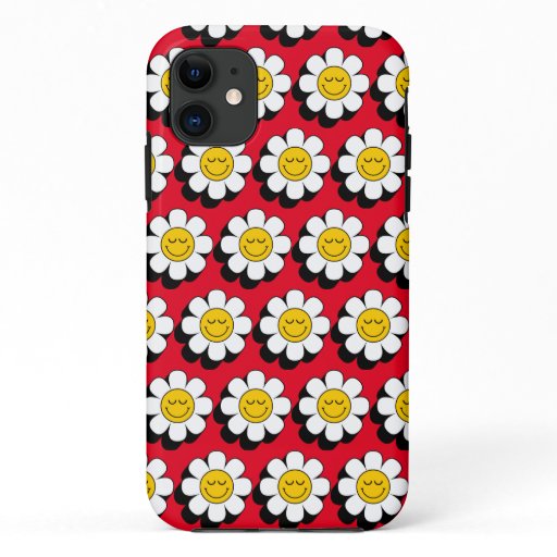 Retro Smiley Happy Flower iPhone 11 Case