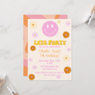 Retro Smiley Invitation