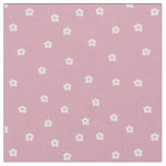  Retro Smiling Flower Pattern in Cream and Rosa Fabric