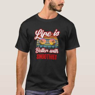Retro Smoothies Sunset With Smoothies T-Shirt