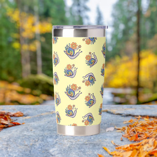 Retro Snail Tumbler, Cute Cottagecore Travel Mug Insulated Tumbler
