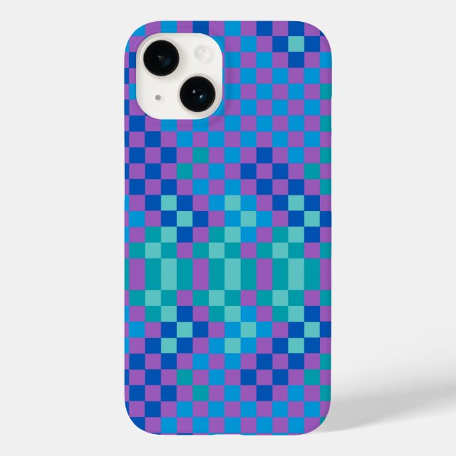 Retro Snake Checker Checkered Pattern  Case-Mate iPhone Case (Back)