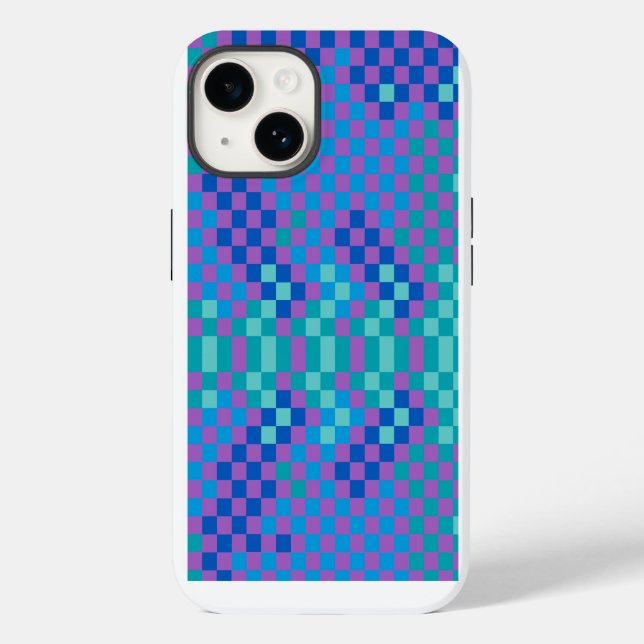 Retro Snake Checker Checkered Pattern  Case-Mate iPhone Case (Back)