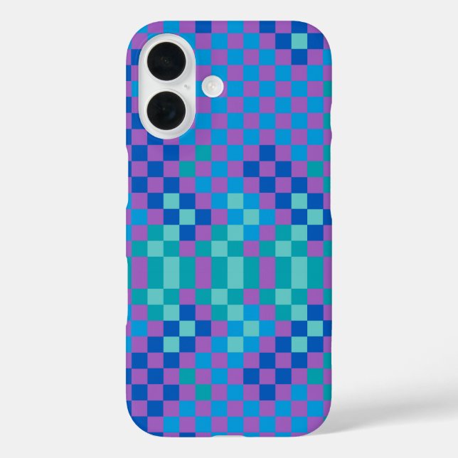 Retro Snake Checker Checkered Pattern  Case-Mate iPhone Case (Back)