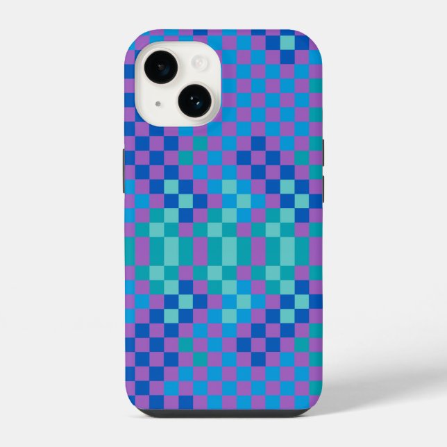 Retro Snake Checker Checkered Pattern  Iphone Case (Back)