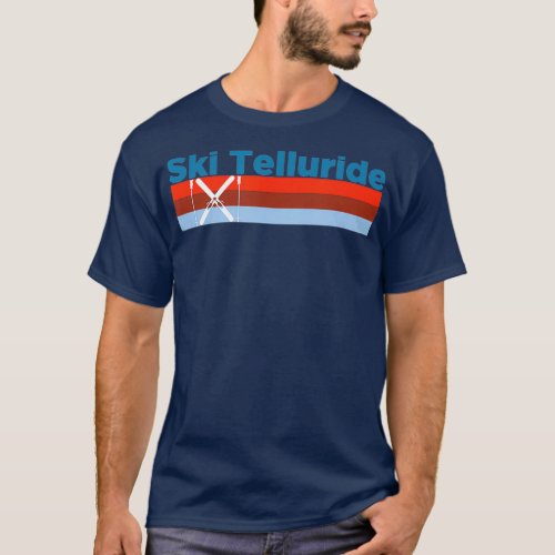 Retro Snow Ski  Ski Telluride Colorado T_Shirt