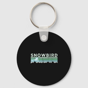 Retro Snowbird, Utah Distressed Skiing  Keychain